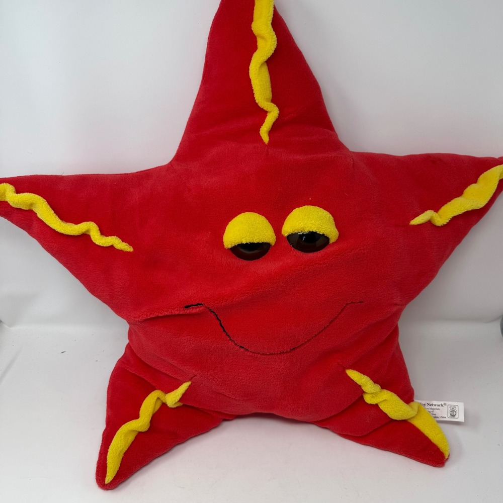 Toy Network Red Star Plush Stuffed Animal Large 21 Inch Vintage 2009 31409EU